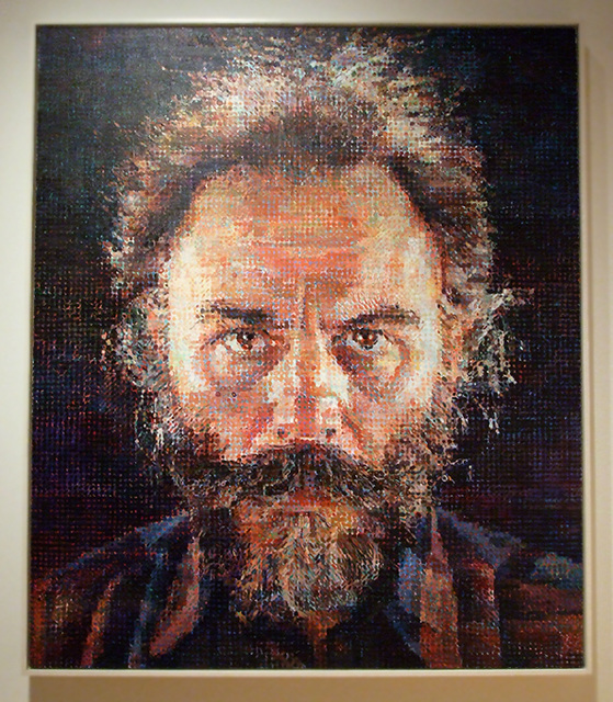 Lucas by Chuck Close in the Metropolitan Museum of Art, March 2008