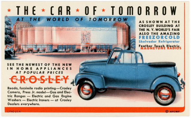 The Car of Tomorrow at the World of Tomorrow, 1939
