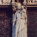 Portal Sculpture of the Virgin and Child on Notre Dame Cathedral in Paris, March 2004