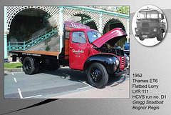 D1 1952 Thames ET6 lorry LYR 111