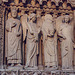 Portal Sculptures on Notre Dame Cathedral in Paris, March 2004