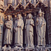 Sculptures on the Portal of Notre Dame Cathedral in Paris, March 2004