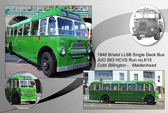 K15 1948 Bristol LL6B Bus JUO 983