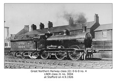 GNR cl J21 0 6 0 no4 LNER cl J1 3004 Stafford 4 9 1926