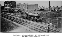 GNR cl O2 2 8 0 485 LNER cl O2 3485 Peterborough 13 8 1921
