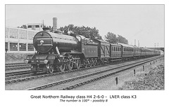 GNR class H4  2-6-0 - LNER class K3 no. possibly 1008 - LPC