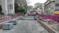 BESANCON: Travaux du tram: Avenue Carnot. 2013.02.17-03