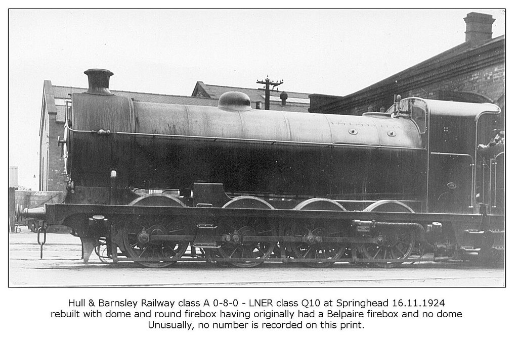 H&BR cl A 0 8 0 LNER cl Q10 Springhead 16 11 1924 no loco number shown