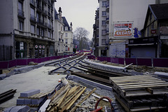 BESANCON: Travaux du tram: Avenue fontaine argent, Ave Carnot 2013.03.03.