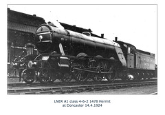 LNER A1 1478 Hermit Doncaster 14 4 1924 WHW