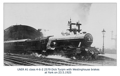 LNER A1 2579 Dick Turpin York 23 5 1925 WHW