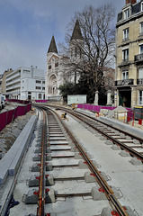 BESANCON: Avenue Carnot: Travaux du tram 201.03.14. - 02