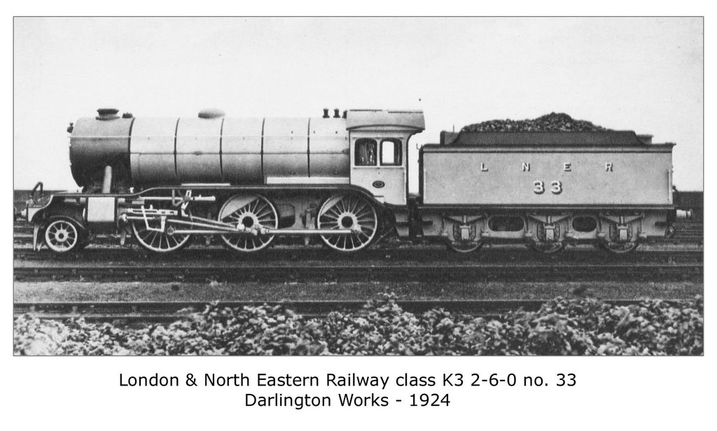 LNER cl K3 2 6 0 33 Darlington Works 1924
