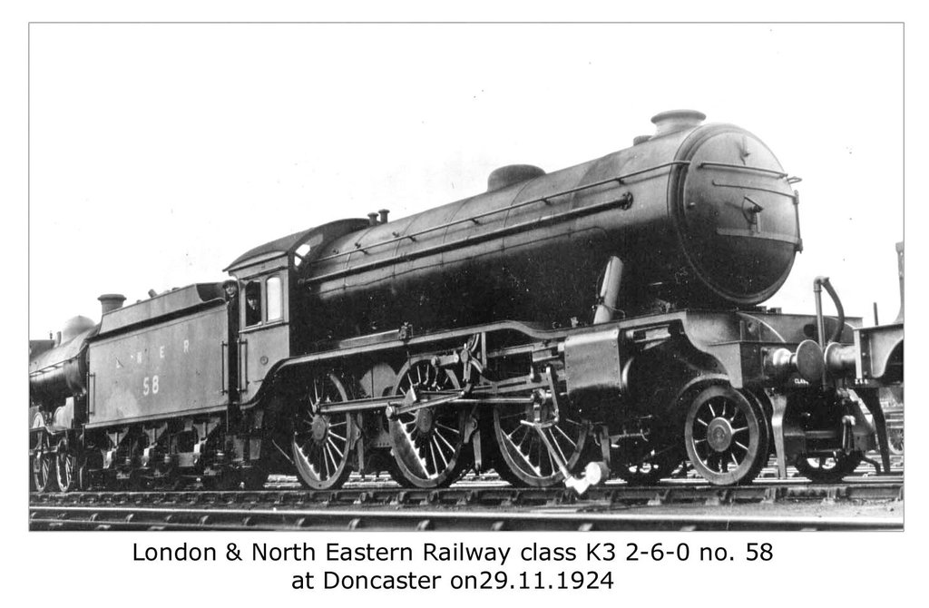 LNER cl K3 2 6 0 58 Doncaster 29 11 1924 WHW