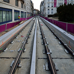 BESANCON: Travaux du tram: Avenue Carnot. 2013.04.12.02