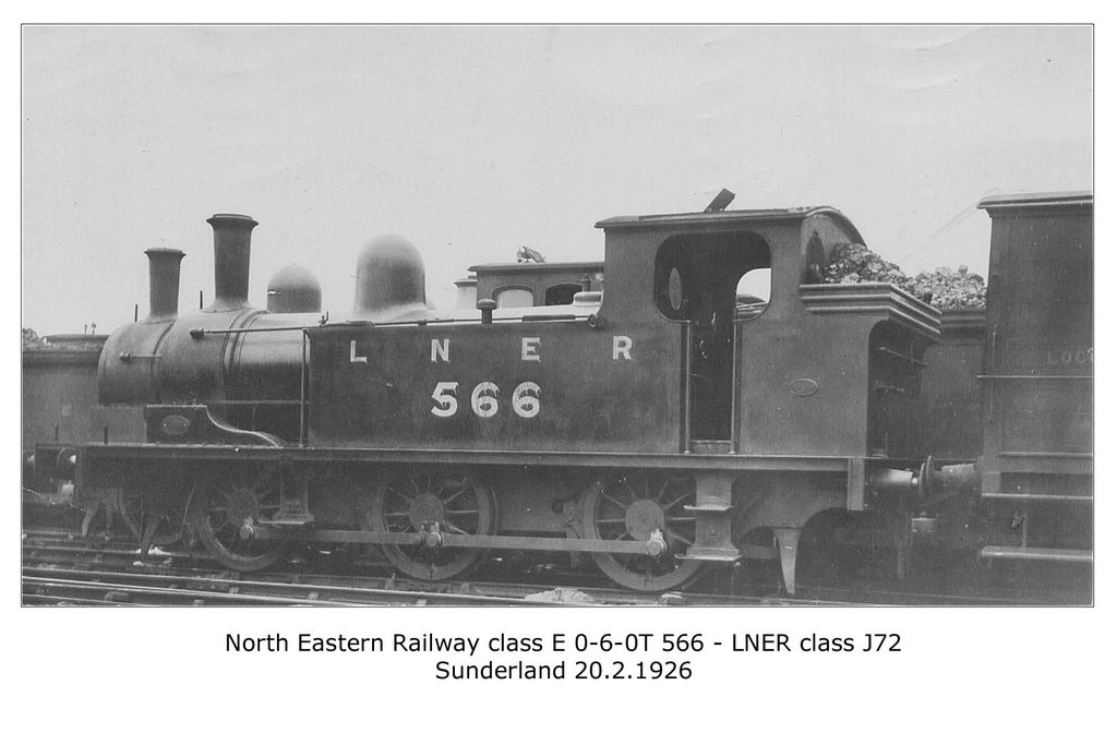 NER cl E 060T 566 LNER cl J72 Sunderland 20 2 1926 WHW