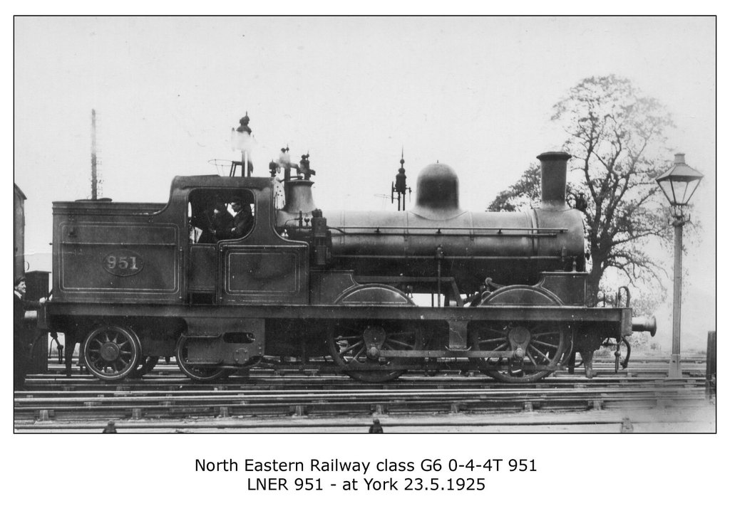 NER class G6 0 4 4T 951 York 23 5 1925 WHW