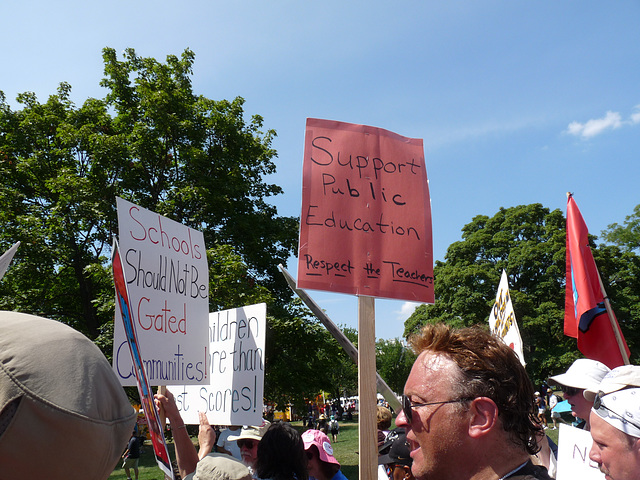 marchers' signs