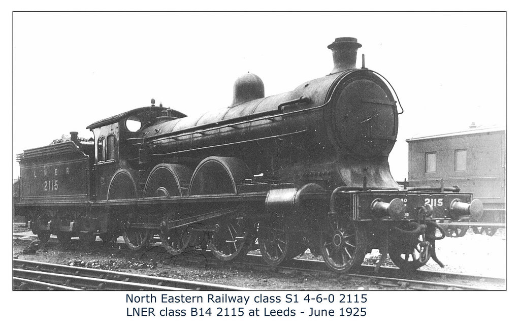 NER class S1 4-6-0 2115 - LNER B14 2115 - Leeds - June 1925 - WHW