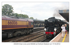 35028 Clan Line & 66006 - Oxford - 17.8.2012
