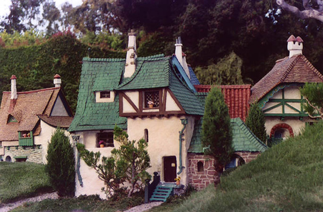 Detail of Houses in a Village from the StorybookLand Canal Boat Ride, 2003