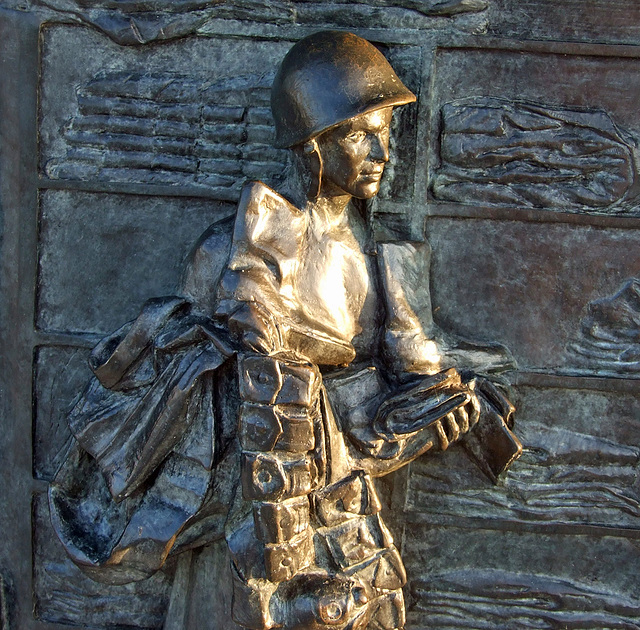 Relief on the WWII Memorial, September 2009