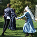 Conandil, Wilhelm, and Ysenda Dancing at the Fort Tryon Park Medieval Festival, Sept. 2007