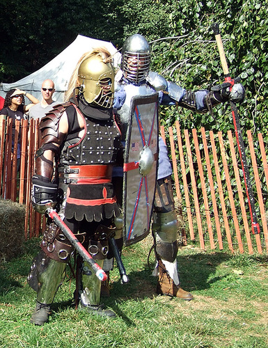 Ryan & Ervald Ready to Fight at the Fort Tryon Park Medieval Festival, Sept. 2007