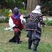 Lord Targai and Lady Marian Fencing at Agincourt, November 2007