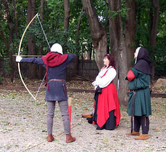 Archers: Master John Elys, Lady Griscin, and Lord Friedrich Shooting at Agincourt, November 2007
