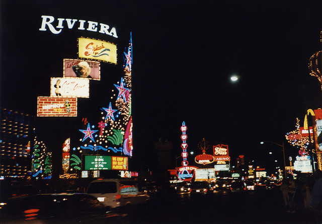 The Riviera Hotel in Las Vegas at Night, 1992