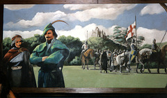 Wall Painting of the Classic Errol Flynn Robin Hood at Excalibur in Las Vegas, 1992