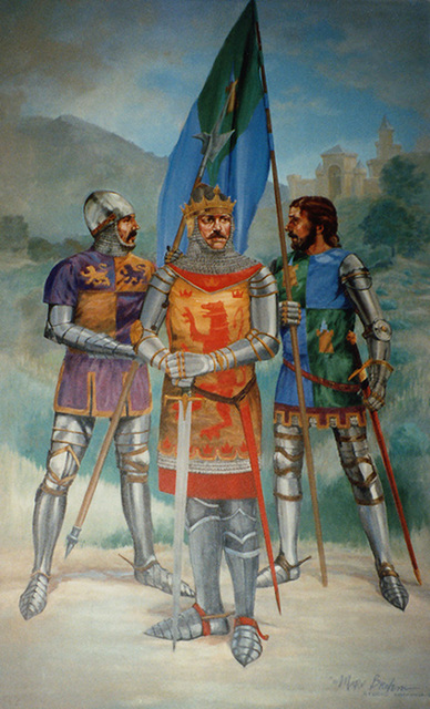 Painting of Knights at Excalibur in Las Vegas, 1992