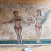Mural of the Bathing Beauties Mosaic from the Villa Casale at the Naxos Beach Hotel in Giardini-Naxos, March 2005