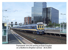 Thameslink 319 370 - East Croydon 26.8.2005