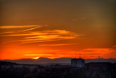 BELFORT: Levé du soleil du 27 août 2010 depuis la tour Madrid.