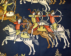 Detail of Mounted Archers on a Wall Hanging Decoration at the Coney Hop Event, February 2008