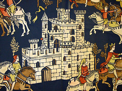 Detail of a Castle on a Wall Hanging Decoration at the Coney Hop Event, February 2008