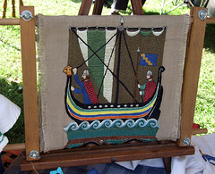 Viking Ship Embroidery at the Fort Tryon Park Medieval Festival, October 2009