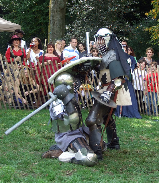 Jibril and Ervald Fighting at the Fort Tryon Park Medieval Festival, October 2009