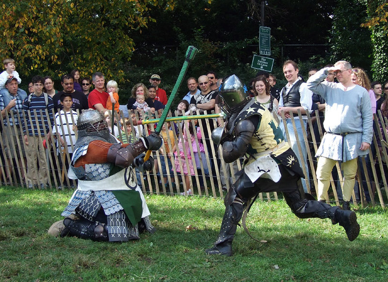 Sir Diablu Fighting at the Fort Tryon Park Medieval Festival, October 2009