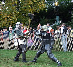 Jibril and Avran Fighting at the Fort Tryon Park Medieval Festival, October 2009