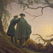 Detail of Two Men Contemplating the Moon by Friedrich in the Metropolitan Museum of Art, May 2010