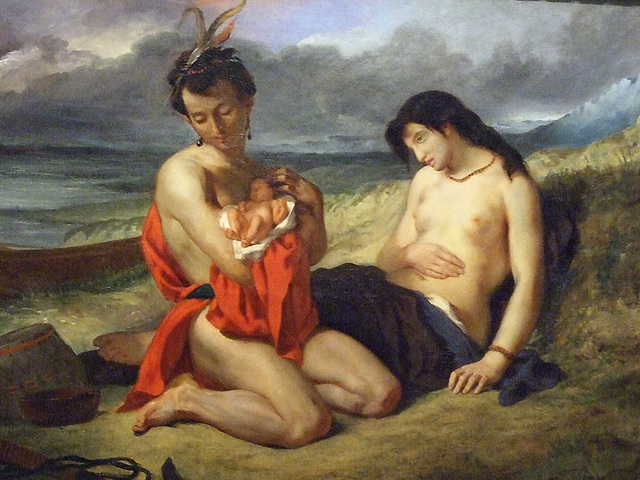 Detail of The Natchez by Delacroix in the Metropolitan Museum of Art, February 2008