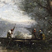 Detail of The Ferryman by Corot in the Metropolitan Museum of Art, July 2010