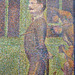 Detail of Circus Sideshow by Seurat in the Metropolitan Museum of Art, May 2009