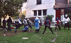 SCA Fencers at the Agincourt Event in Ostgardr, Nov. 2004