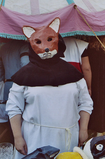 Judith as a Fox Mummer at the Fort Tryon Park Medieval Festival, Oct. 2004
