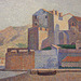 Detail of View of Collioure by Signac in the Metropolitan Museum of Art, February 2010