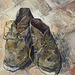 Detail of Shoes by Van Gogh in the Metropolitan Museum of Art, November 2008